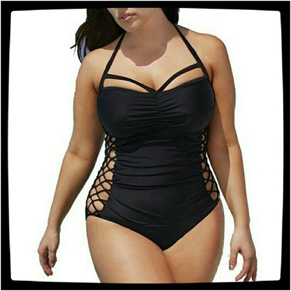 One Piece Swimsuit Set Sexy Halter Monokini Bathing Suit Hollow Out Beach Wear P - Picture 2 of 8